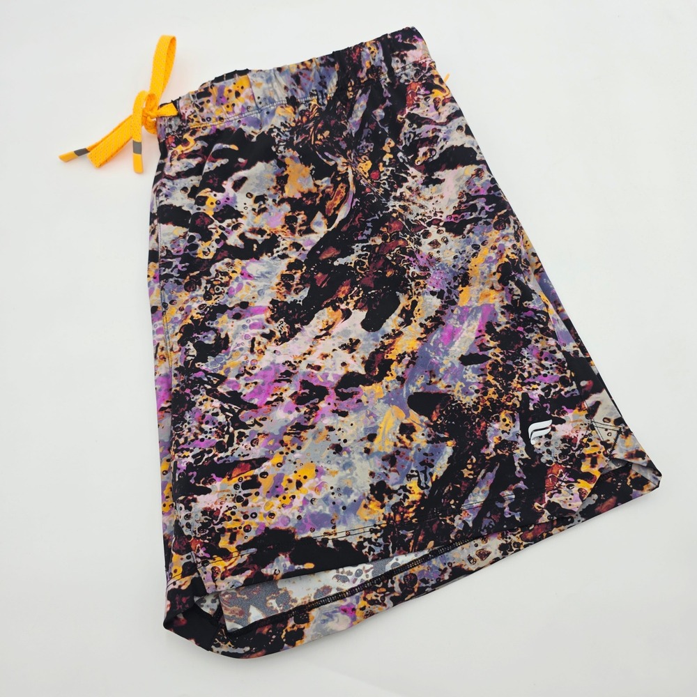 Fabletics Mens 2XL The One Shorts Abstract Splatter Print Multicolor Stretch